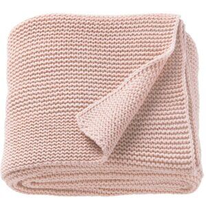 Ikea Ingabritta Light Pink Knit Throw Blanket